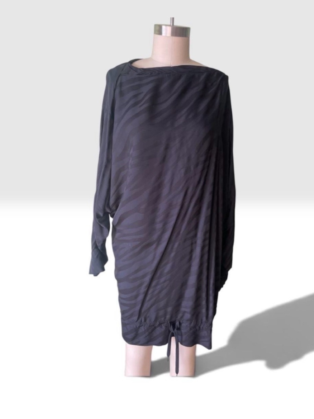 Vivienne Westwood Black Zebra-Print Long Sleeve Tunic